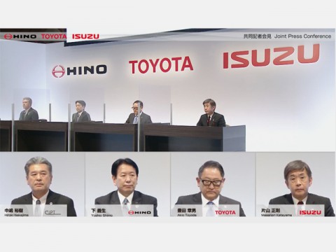 トヨタ、いすゞ、日野の3社　商用車事業で協業　CASE対応に加速