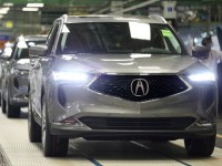 The all-new 2022 Acura MDX rolls off the assembly line in East Liberty, Ohio