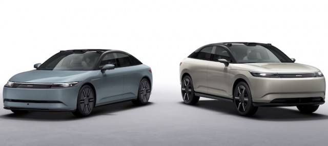 AFEELA 1 (Left）& AFEELA Prototype 2026